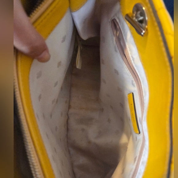 Kate Spade Quilted Yellow Chevron Tote Bag - Picture 8 of 15